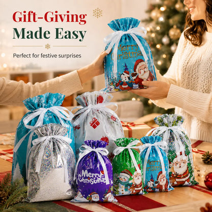🏆50K+ SOLD! 🔥Christmas Sale 49% OFF🎅Drawstring Christmas Gift Bags (Biodegradable)🎁