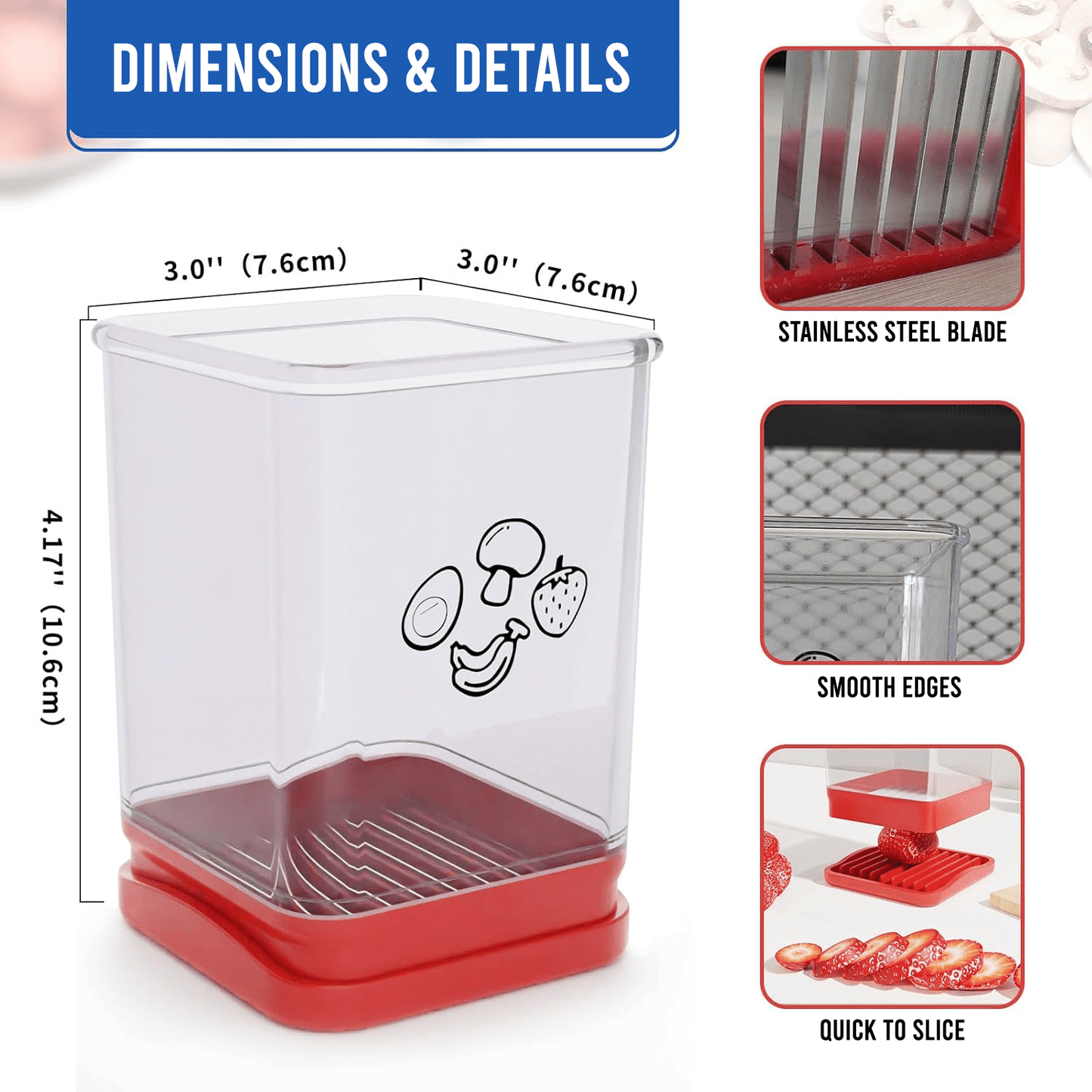 KUBOZN® Easy Cup Slicer – Perfect Fruit & Veggie Slices in Seconds