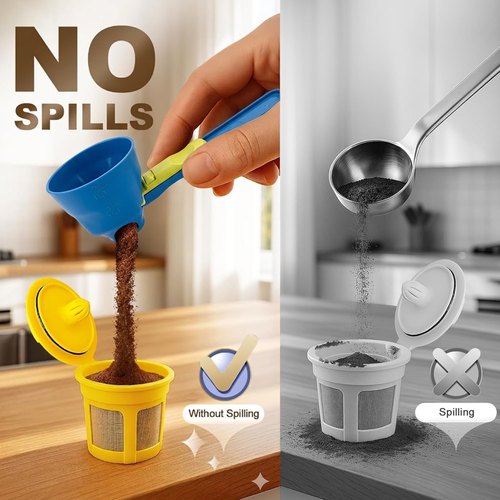 Fonome™ 2-in-1 Spill-Proof Scoop & Funnel — For Coffee, Protein & Baking (Offer)