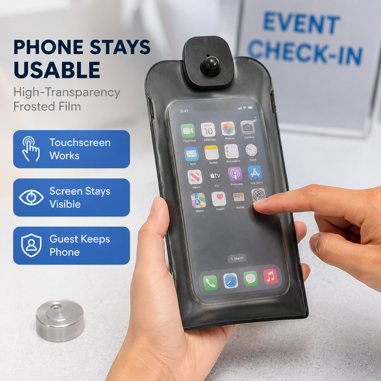 EventLock™ Frosted Privacy Phone Pouch