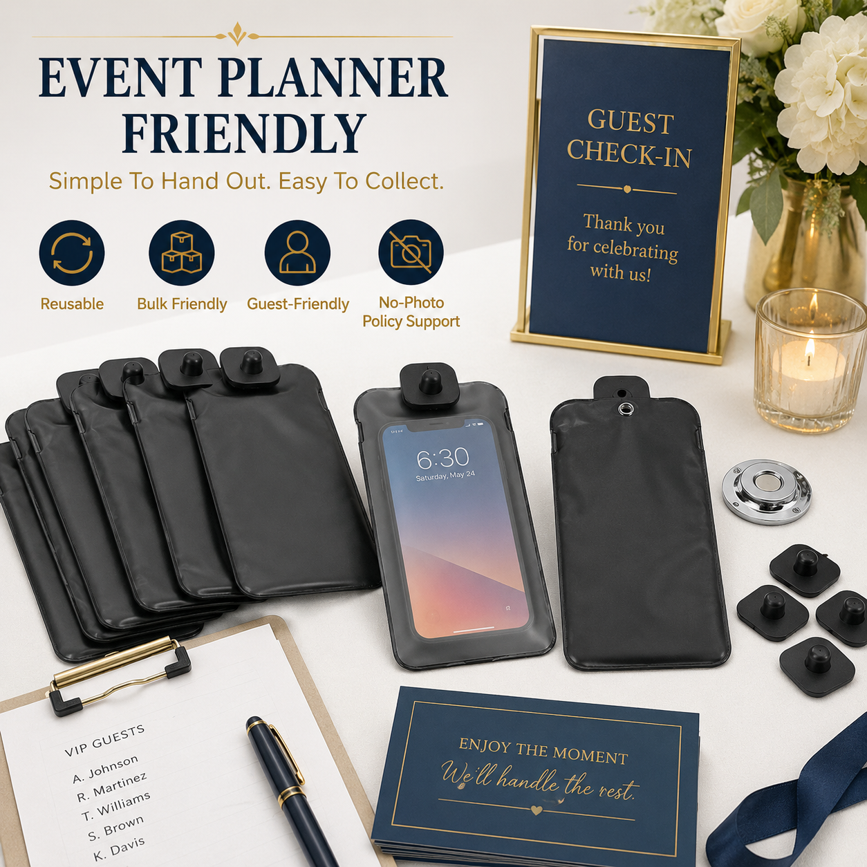 EventLock™ Frosted Privacy Phone Pouch