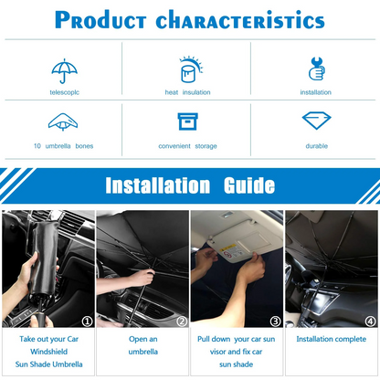 CoolFold Auto Sunshade ❄️Keep Your Car Up to 50°F Cooler in Seconds Blocks 99% of UV Rays (offer)
