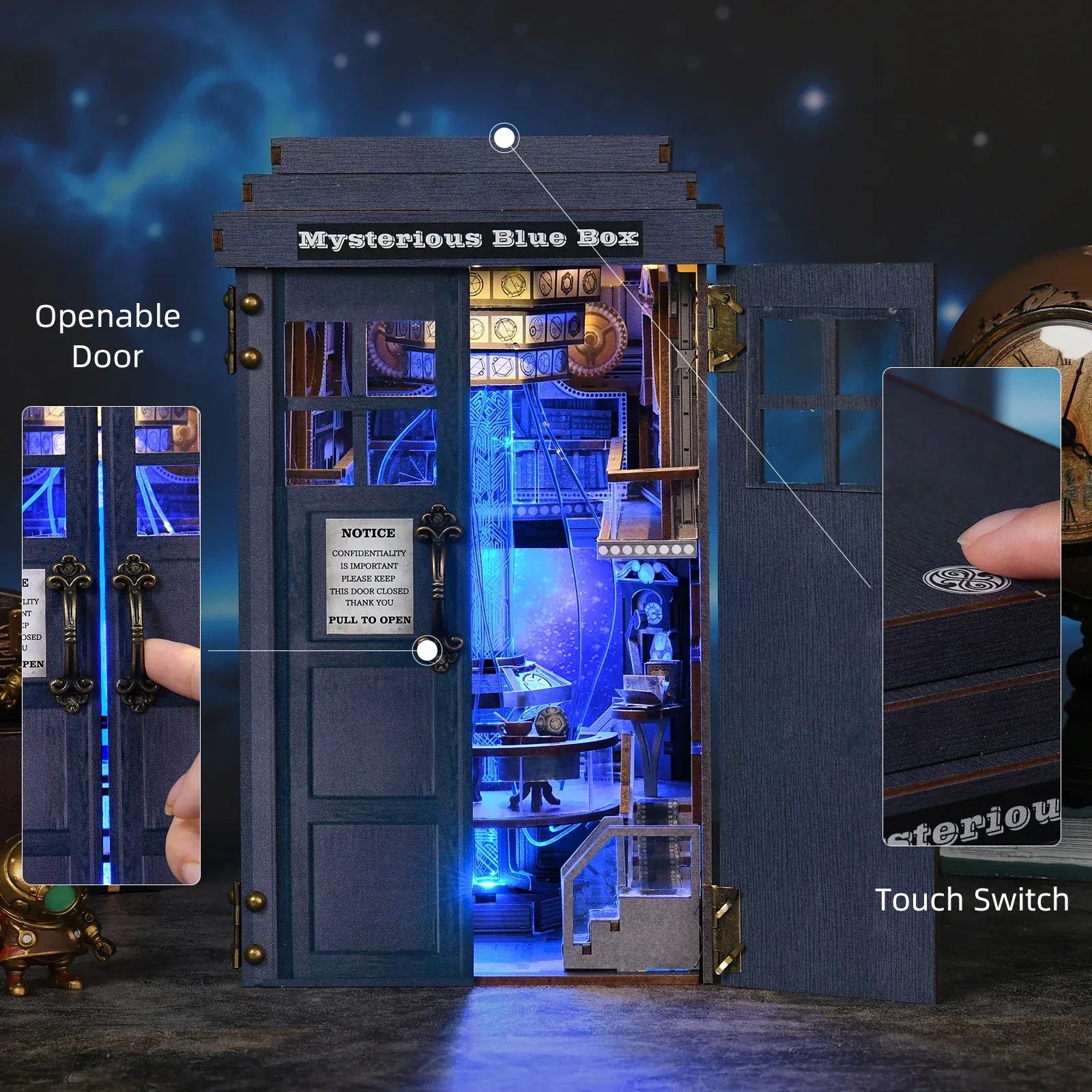 Doctor Who DIY Book Nook Kit – Mysterious Blue Box