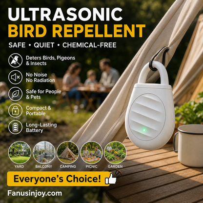 🔥Limited time offer Buy 3 get 2 free！🐦No more trouble from birds, beasts and locusts！Portable Ultrasonic Bird Repellent Keychain (offer)