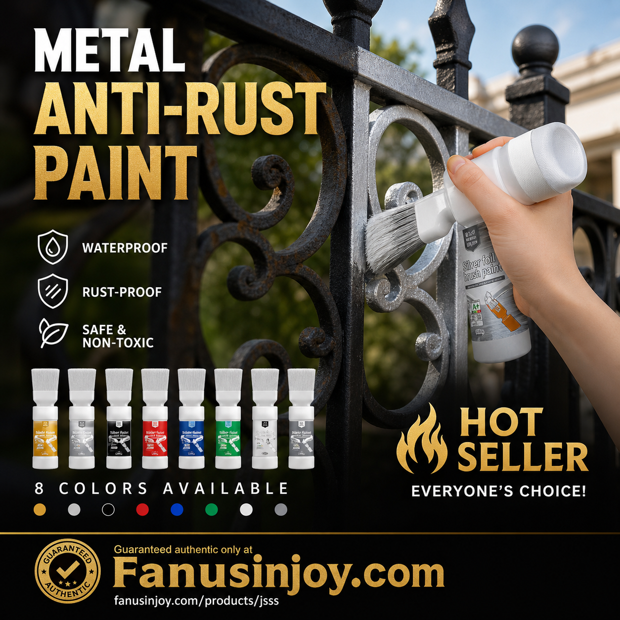 🥳2026 HOT SALE🥳💞50K+ SOLD!🖌️✨ 50% OFF! Water‑Based Metallic Silver Paint with Built‑in Brush – No extra brush needed. Covers scratches & stains in one simple spray. DIY home refresh! 🏠🎨