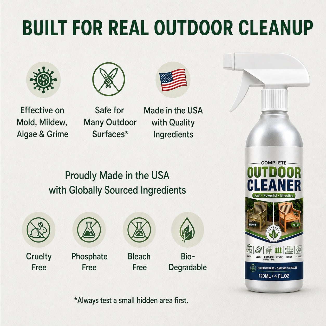 ✨🌿Bring Your Outdoor Space Back to Life — Grime & Algae Cleaning Spray