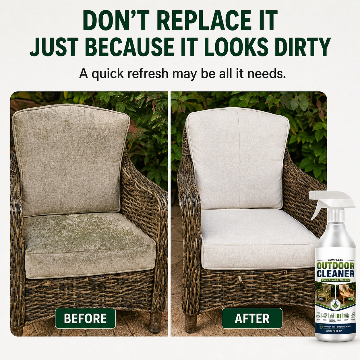 ✨🌿Bring Your Outdoor Space Back to Life — Grime & Algae Cleaning Spray