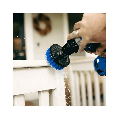 Diamond Shine Drill Brush Set – 3-Pack Medium Bristle Power Scrubber Attachments for All-Purpose Cleaning