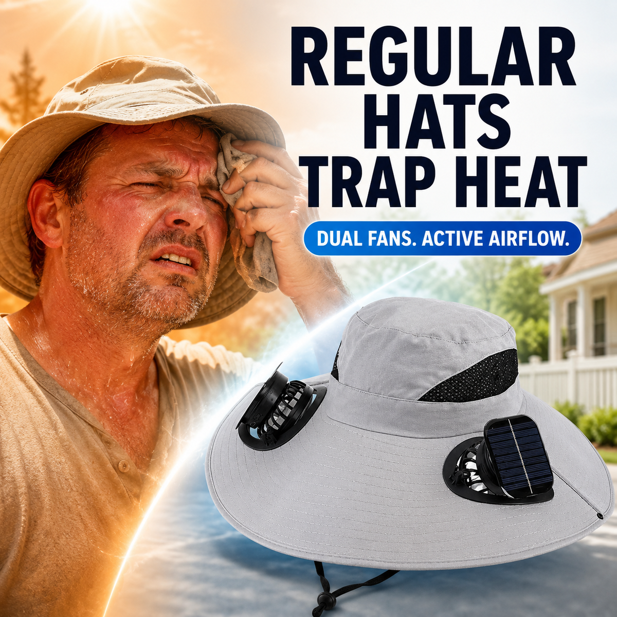 2026 HOT SALE | Solar Breeze Cooling Hat – Stay Shaded & Breezy Outdoors