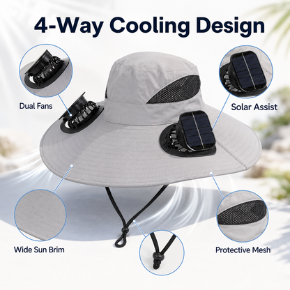 2026 HOT SALE | Solar Breeze Cooling Hat – Stay Shaded & Breezy Outdoors