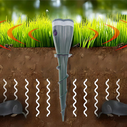 Fonome™ Solar Sonic Mole Repellent Stakes – Waterproof Ultrasonic Yard Pest Repeller (Offer)