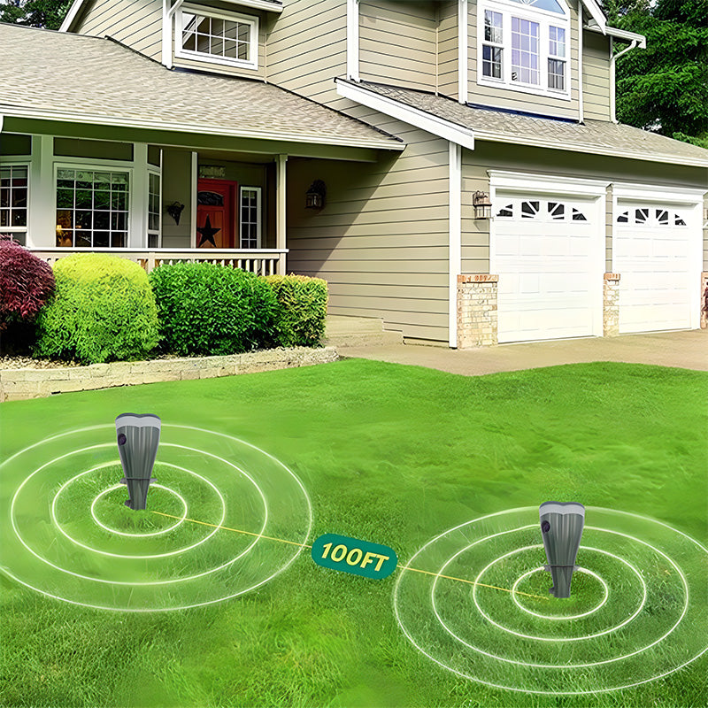 Fonome™ Solar Sonic Mole Repellent Stakes – Waterproof Ultrasonic Yard Pest Repeller (Offer)