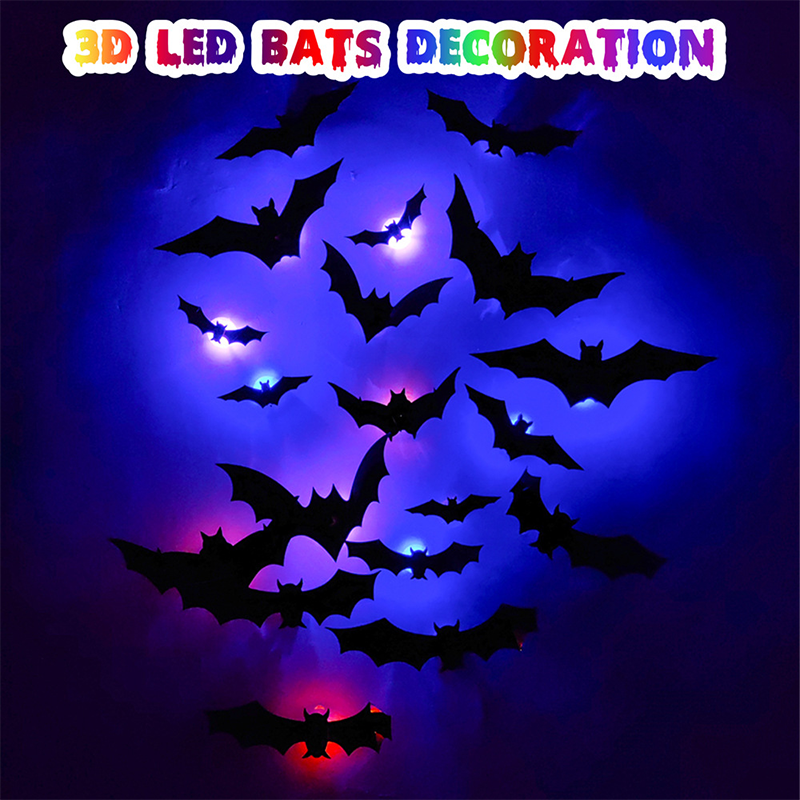 🦇Halloween 3D Bat LED Wall Light Decor (offer)