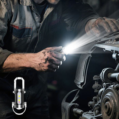 🔦 Pocket Keychain Flashlight – Rechargeable LED + COB Dual Light (offer)