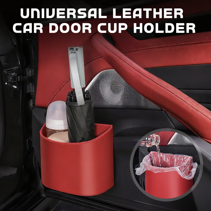 ⚡⚡⚡LAST 44 PCS LEFT!!! 🥳2026 HOT SALE🥳💞50K+ SOLD!🚗🧺 50% OFF! Leather Car Door Cup Holder – Wide‑mouth opening, easy reach for drinks & phone. Clip‑on secure fit. PU leather, tough & stylish. 🛡️✨ (offer)