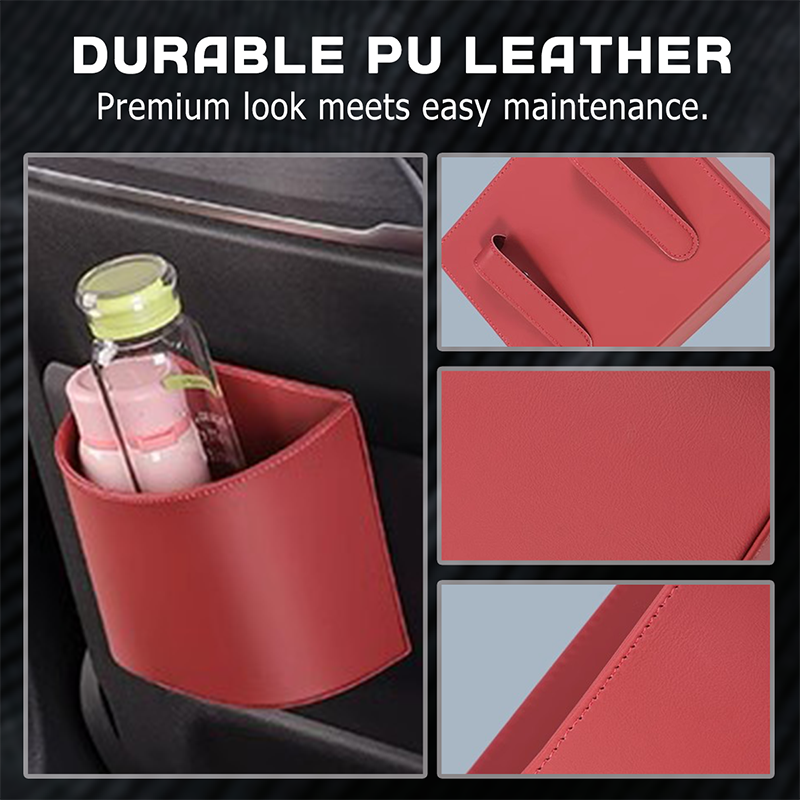 ⚡⚡⚡LAST 44 PCS LEFT!!! 🥳2026 HOT SALE🥳💞50K+ SOLD!🚗🧺 50% OFF! Leather Car Door Cup Holder – Wide‑mouth opening, easy reach for drinks & phone. Clip‑on secure fit. PU leather, tough & stylish. 🛡️✨ (offer)