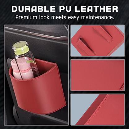 ⚡⚡⚡LAST 44 PCS LEFT!!! 🥳2026 HOT SALE🥳💞50K+ SOLD!🚗🧺 50% OFF! Leather Car Door Cup Holder – Wide‑mouth opening, easy reach for drinks & phone. Clip‑on secure fit. PU leather, tough & stylish. 🛡️✨ (offer)