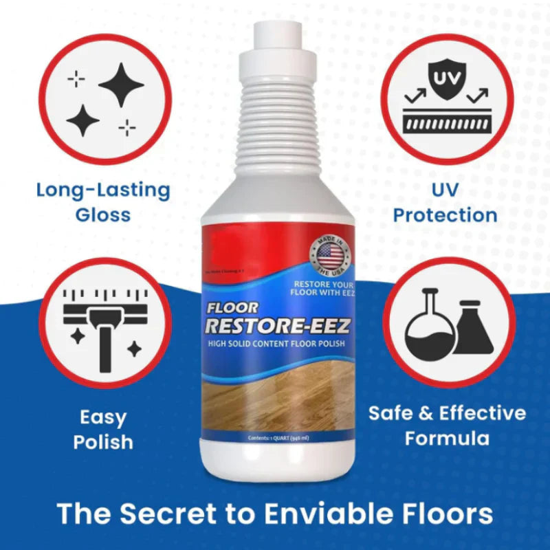 Floor Restorer – Fast-drying, non-toxic shine. ✨