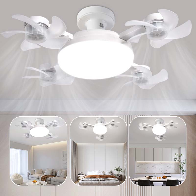 🌀 Nieuwe plafondventilatorlamp met E27-fitting – 2-in-1 stille LED-ventilator met afstandsbediening, energiezuinige combinatie van verkoeling & verlichting voor thuis, in de slaapkamer