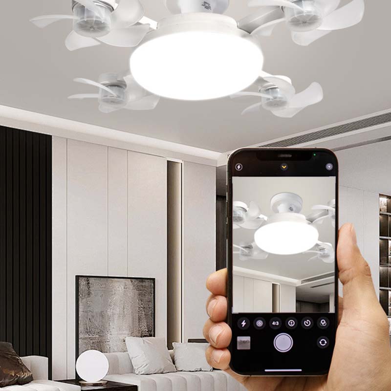 🌀 Nieuwe plafondventilatorlamp met E27-fitting – 2-in-1 stille LED-ventilator met afstandsbediening, energiezuinige combinatie van verkoeling & verlichting voor thuis, in de slaapkamer