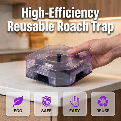 🔥Reusable Effective Roach Trap， Non-Toxic Sticky Cockroach Catcher for Kitchen Home Indoor Pest Control (offer)