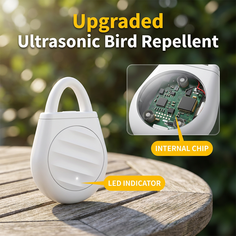 🔥Limited time offer Buy 3 get 2 free！🐦No more trouble from birds, beasts and locusts！Portable Ultrasonic Bird Repellent Keychain (offer)