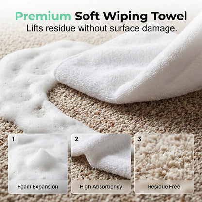 🔥Limited Time Promotion 50% OFF🔥Waterless Carpet Foam Stain Remover with Towel (offer)