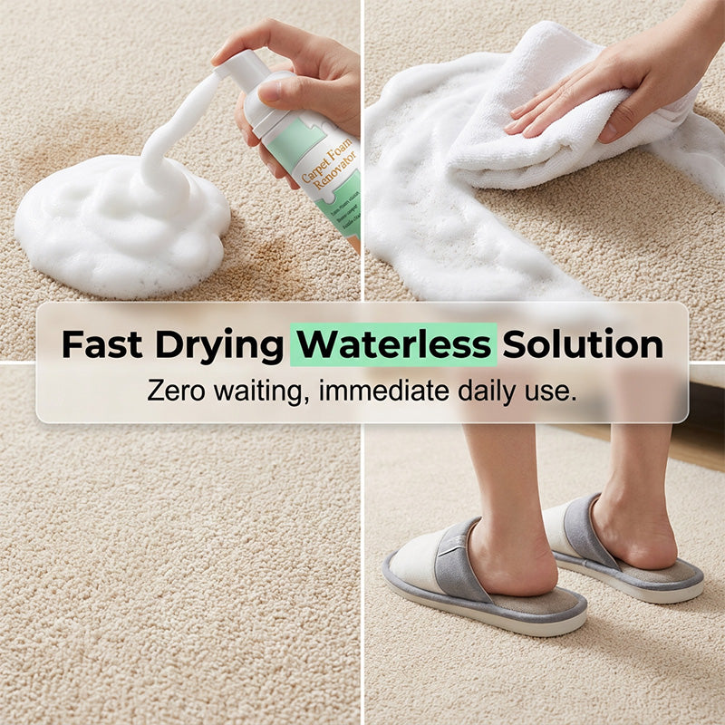 🔥Limited Time Promotion 50% OFF🔥Waterless Carpet Foam Stain Remover with Towel (offer)