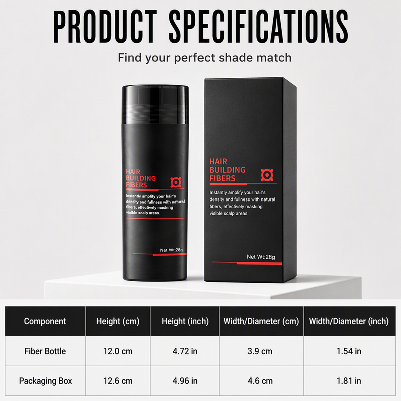 Hair Building Fibers 12g Instant Hairline Filler and Thickener