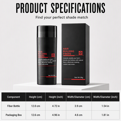 Hair Building Fibers 12g Instant Hairline Filler and Thickener