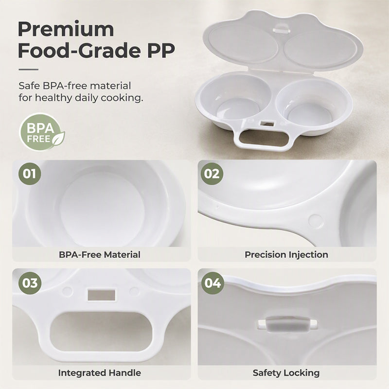 🥳2026 HOT SALE🥳💞50K+ SOLD! 🥗🎁 50% OFF + BUY 2 GET 1 FREE! Microwave Egg Poacher – From £4.99! Dual‑cavity, non‑stick & easy clean. Healthier than frying – stock up & save! 🏠✅