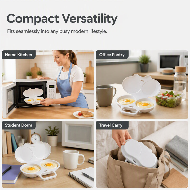 🥳2026 HOT SALE🥳💞50K+ SOLD! 🥗🎁 50% OFF + BUY 2 GET 1 FREE! Microwave Egg Poacher – From £4.99! Dual‑cavity, non‑stick & easy clean. Healthier than frying – stock up & save! 🏠✅