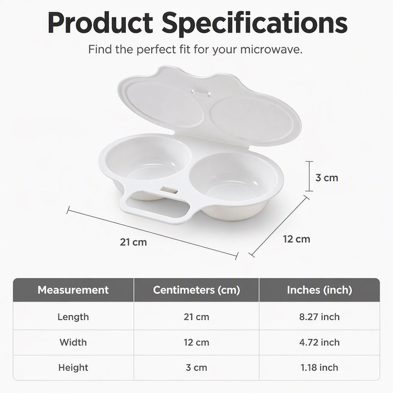 🥳2026 HOT SALE🥳💞50K+ SOLD! 🥗🎁 50% OFF + BUY 2 GET 1 FREE! Microwave Egg Poacher – From £4.99! Dual‑cavity, non‑stick & easy clean. Healthier than frying – stock up & save! 🏠✅
