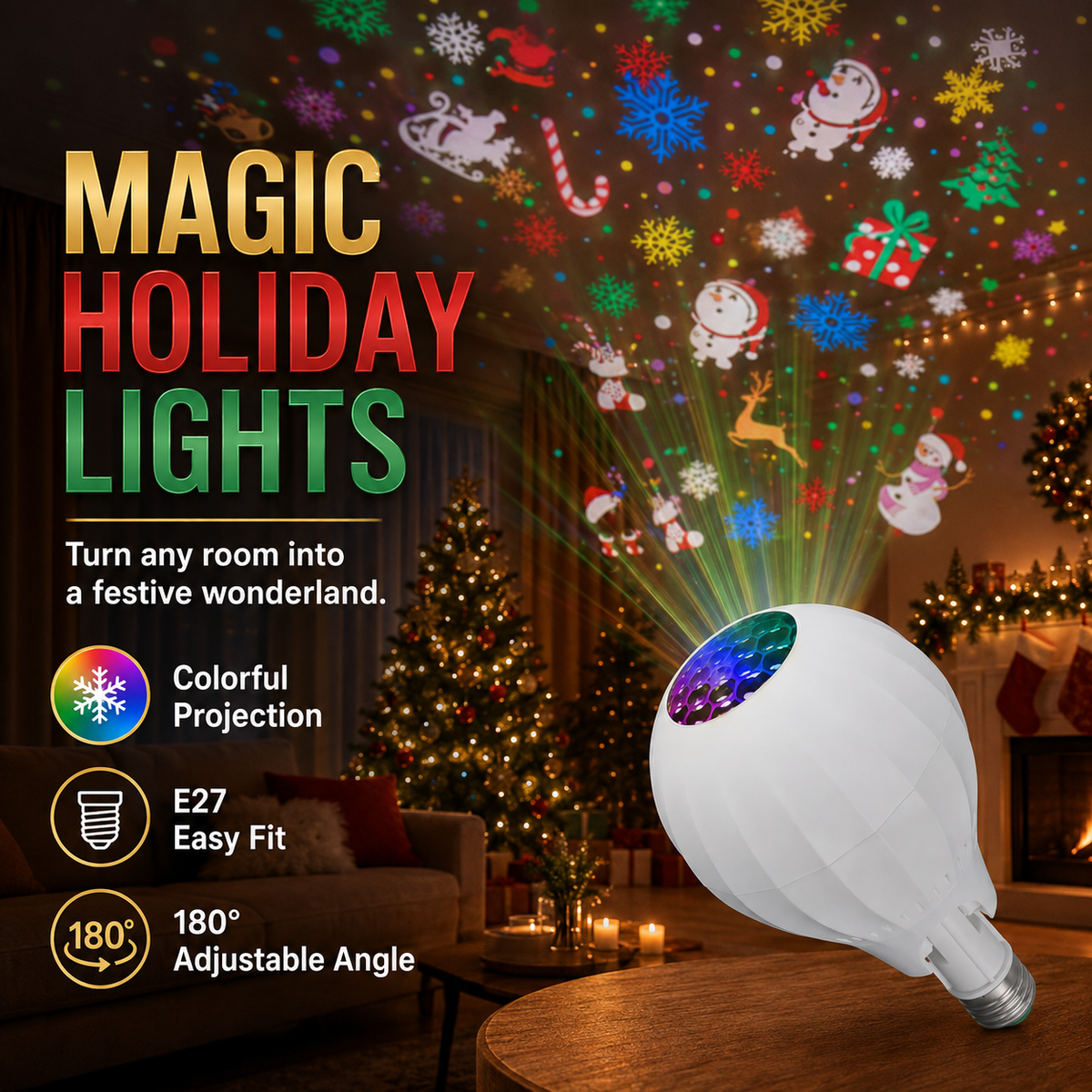 🔥Christmas Gift-50% OFF🎅✨16-Pattern USB Christmas Projector Light