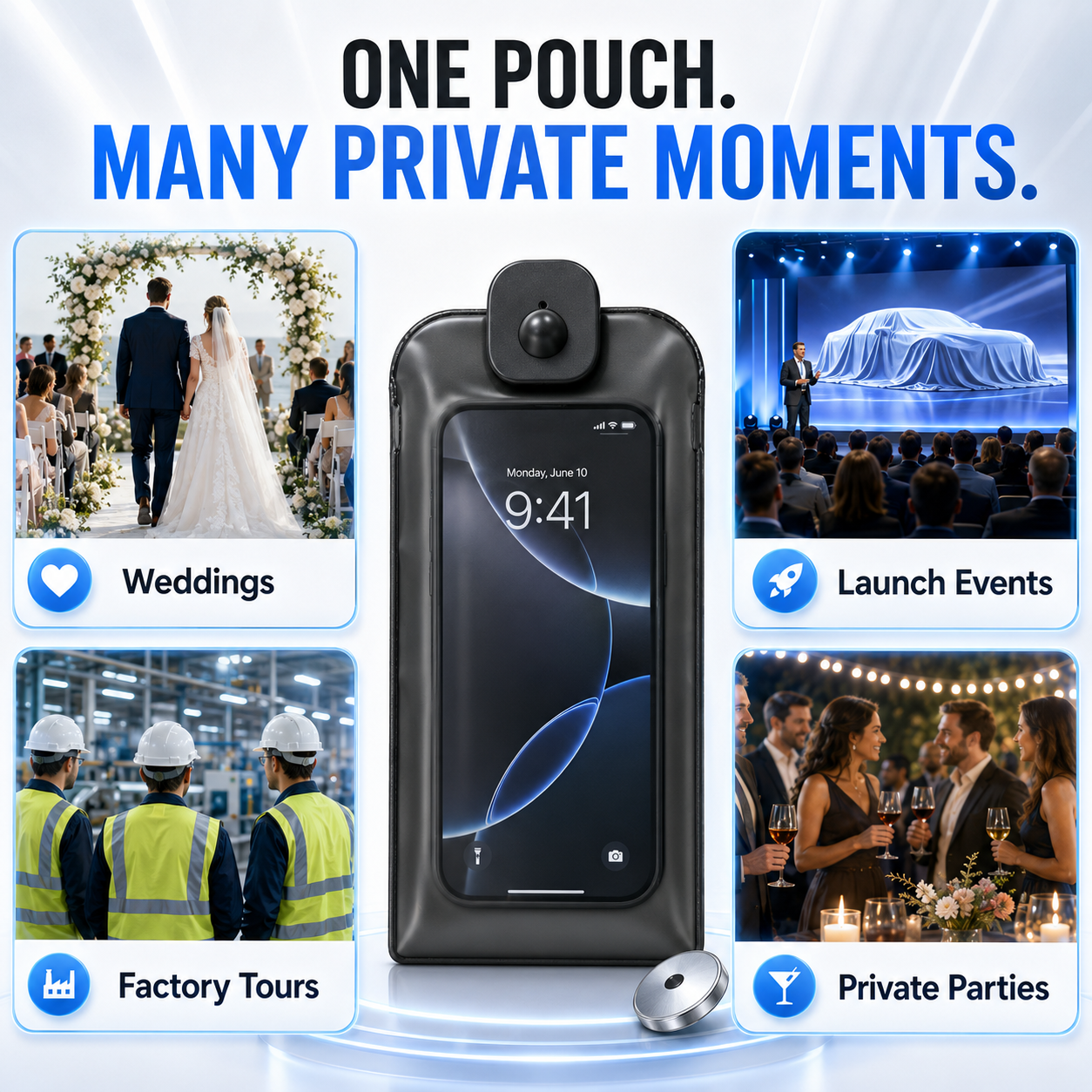 EventLock™ Frosted Privacy Phone Pouch