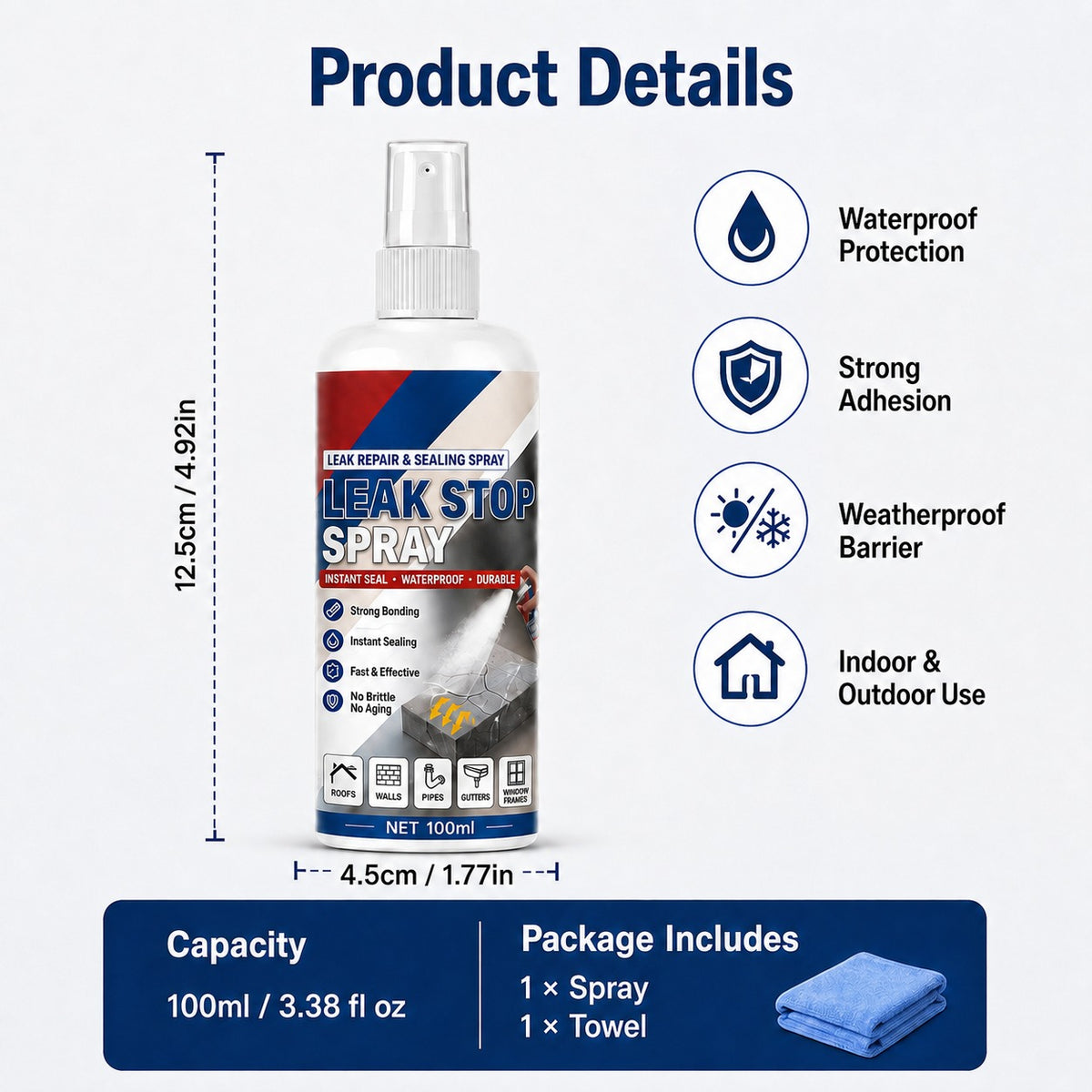 💧 Leak Stop Spray — Seal Cracks Before Water Gets In